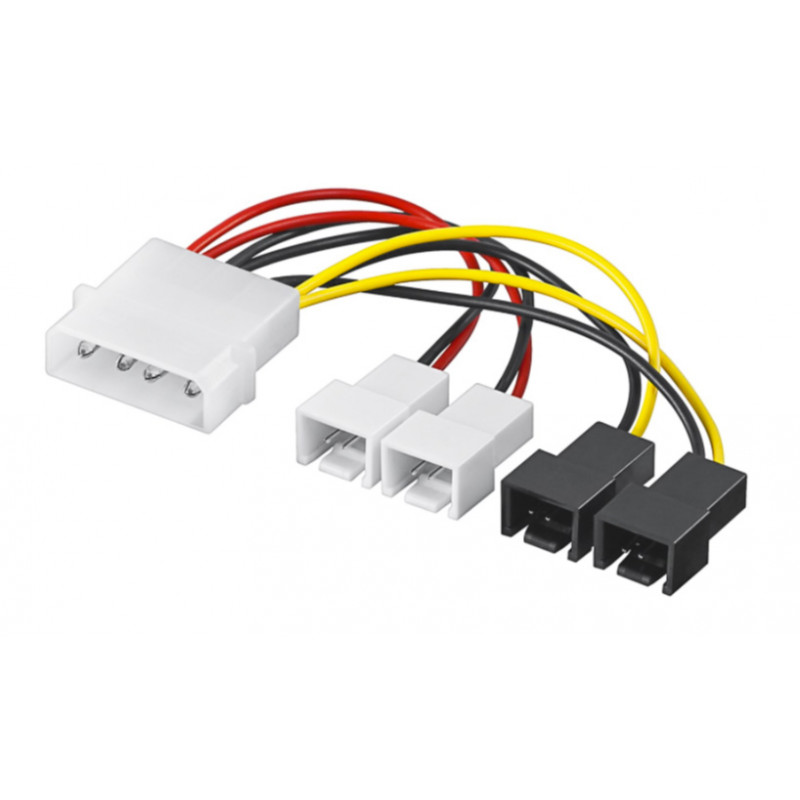 Øvrige komponenter - 4-pin molex til 2x 5V og 2x 12V ventilatorer